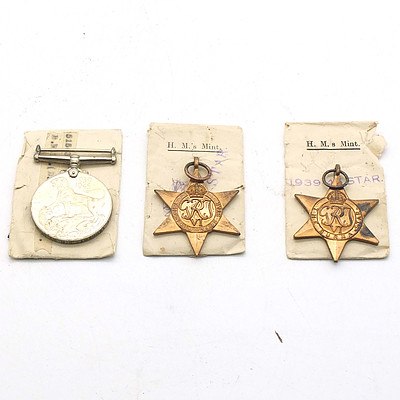 The Burma Star, The 1939-1945 Star, and The 1939-1945 Medal