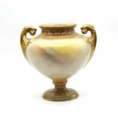 C Cox Hand Painted Crown Devon Highland Cattle Pot Purri