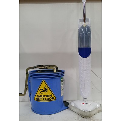 Piranha Steam Mop and Commercial Mop Bucket