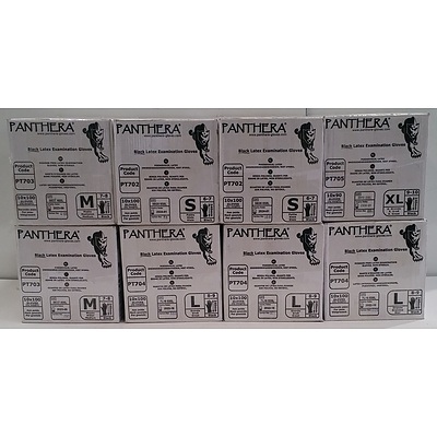 Over 8,000 Pairs of Panthera Black latex Examination Gloves - Brand New