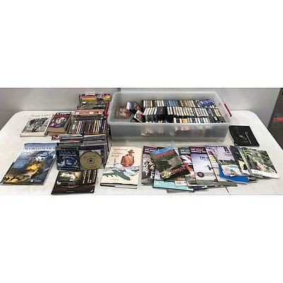 Bulk Lot Of CD's Tapes VHS Tapes Magazines And More