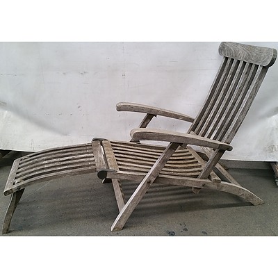 Plantation Teak Outdoor Steamer Arm Chair