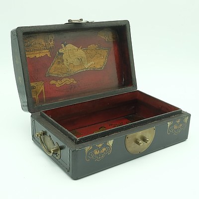 Chinese Erotic Jewellery Box, Modern