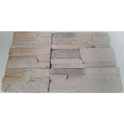 Ornate Rectangular Clay Feature Wall Tiles - 5 Square Meters - Brand New