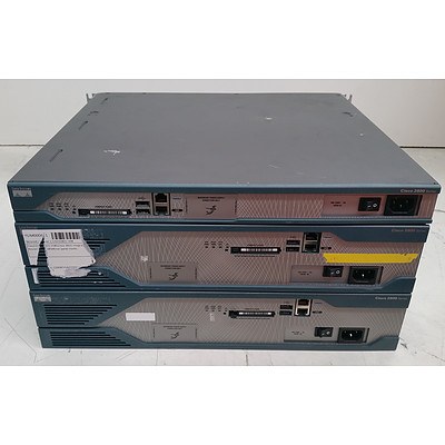 Cisco 2800 Series Integrated Service Routers - Lot of Three