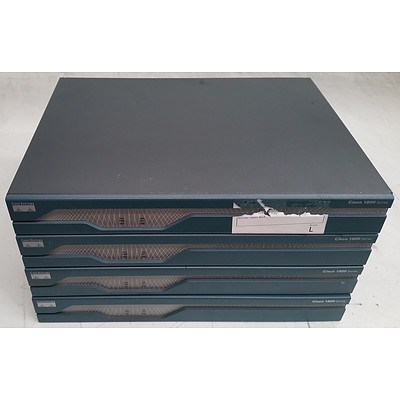 Cisco (CISCO1841 V05) 1800 Series Integrated Service Routers - Lot of Four