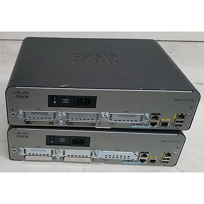 Cisco (CISCO1941/K9) 1900 Series Integrated Service Routers - Lot of Two