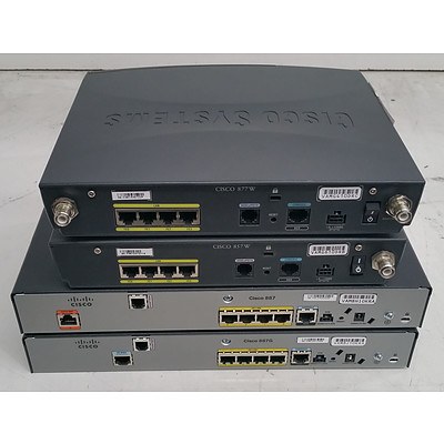 Cisco Systems 800 Series Routers - Lot of Four