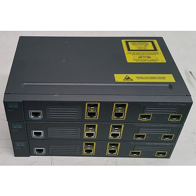 Cisco (ME-3400G-2CS-A V03) ME 3400 Series Ethernet Access Switches - Lot of Three