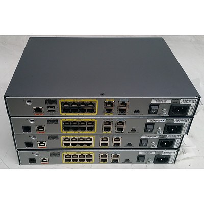 Cisco 1800 Series Integrated Service Routers - Lot of Four