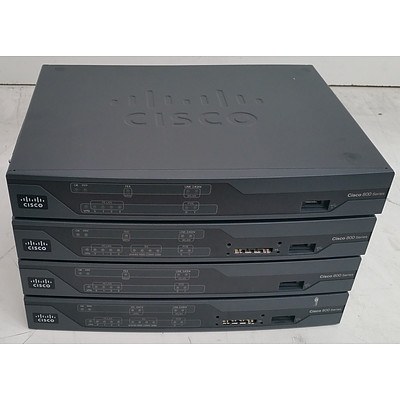 Cisco 800 Series Routers - Lot of Four