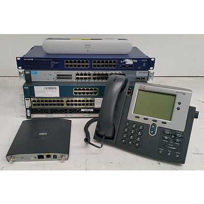 Bulk Lot of Assorted IT & Office Equipment - Switches, Access Points & Office Phones