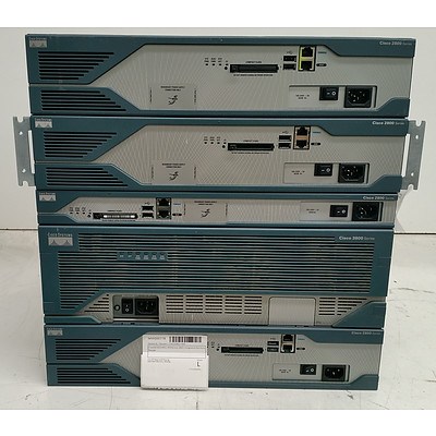 Cisco 2800 Series & 3800 Series Integrated Service Routers - Lot of Five