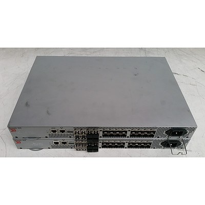 Brocade (HD-320-0008) 300 8/24 8-Port Active Fibre Channel Switches - Lot of Two