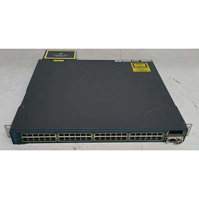 Cisco Catalyst (WS-C3560E-48PD-SF V01) 3560-E Series PoE-48 48-Port Gigabit Managed Switch