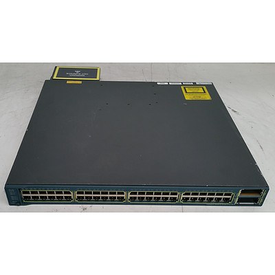 Cisco Catalyst (WS-C3560E-48PD-SF V01) 3560-E Series PoE-48 48-Port Gigabit Managed Switch