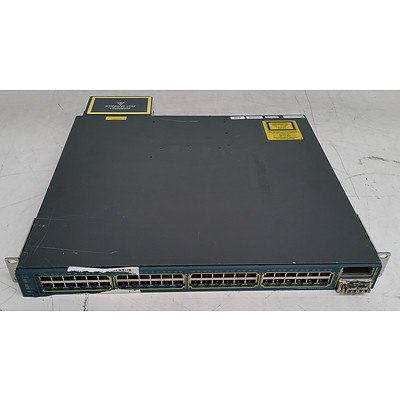 Cisco Catalyst (WS-C3560E-48PD-SF V01) 3560-E Series PoE-48 48-Port Gigabit Managed Switch
