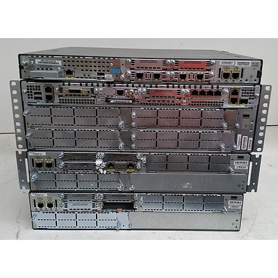 Cisco Systems 2800 Series & 3800 Series Integrated Service Routers - Lot of Four