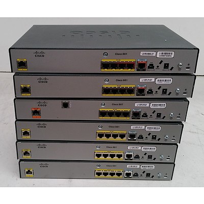Cisco 800 Series Routers - Lot of Six