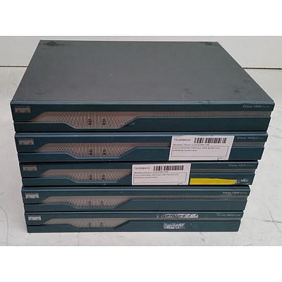 Cisco Systems 1800 Series Integrated Service Routers - Lot of Five