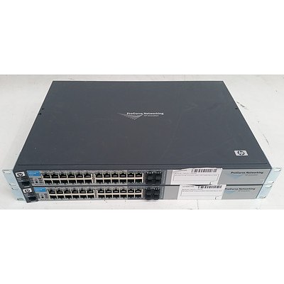 HP ProCurve (J9021A) 2810-24G 24-Port Gigabit Managed Switch - Lot of Two