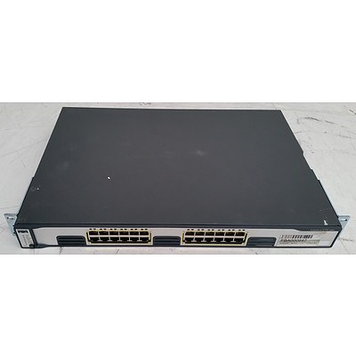 Cisco Catalyst (WS-C3750G-24T-S V05) 3750 Series 24-Port Gigabit Managed Switch