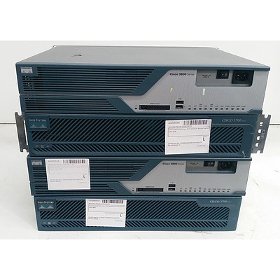 Cisco 3700 Series & 3800 Series Integrated Service Routers - Lot of Four