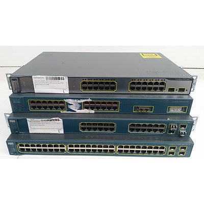 Cisco Catalyst 3500/3560G/3750 Series Ethernet Switches - Lot of Four