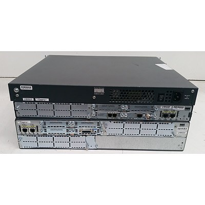 Cisco Systems 2800 Series Integrated Service Routers - Lot of Three