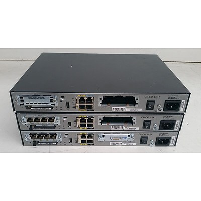 Cisco Systems 1800 Series Integrated Service Routers - Lot of Three