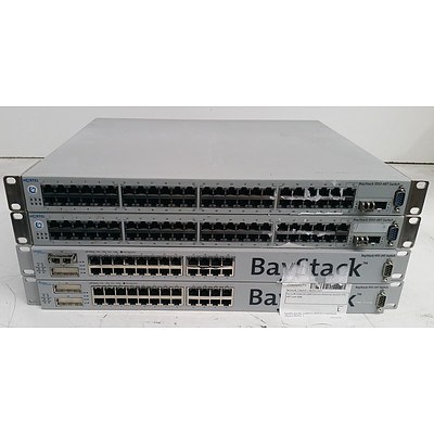 Nortel 470-24T & 5510-48T Ethernet Switches - Lot of Four