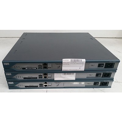 Cisco Systems 2800 Series Integrated Service Routers - Lot of Three