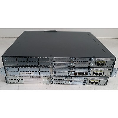 Cisco Systems 2800 Series Integrated Service Routers - Lot of Three