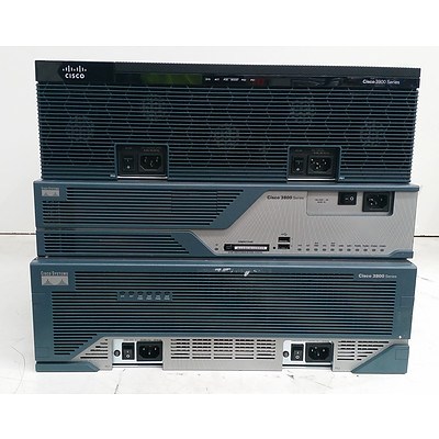 Cisco 3800 Series & 3900 Series Integrated Service Routers - Lot of Three