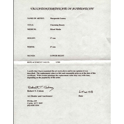 Margaret Looney (Working 1980's) Charming Beauty and The Enchantress, Oil on Board