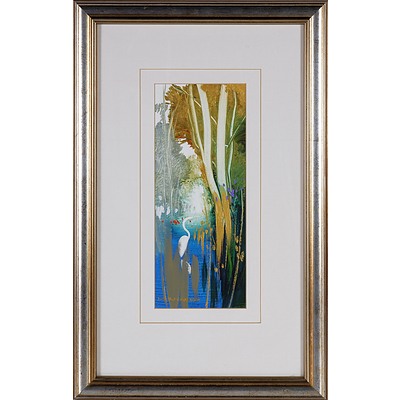 Ken Taber (1942 -) Backwater, Acrylic on Board