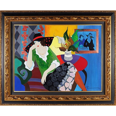 Itzchak Tarkay (Israel 1935-2012) Self Poised, Serigraph