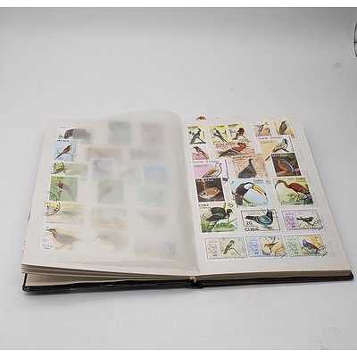 Four Stamp Albums with Various Australian and International Stamps, Australian First Day Covers, and Australia Post Stamp Sets