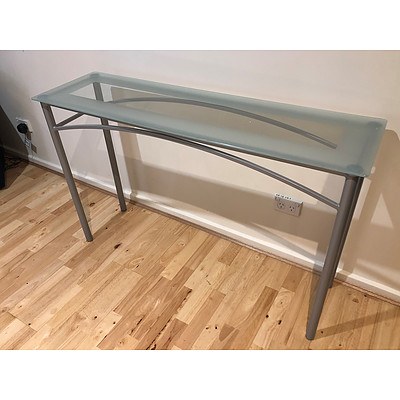 Clouded Glass Hallway Table