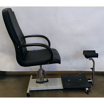 Adjustable Black Pedicure Chair