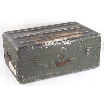 Riveted Aluminium Army Trunk Circa 1960s