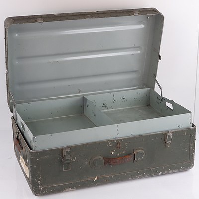 Riveted Aluminium Army Trunk Circa 1960s