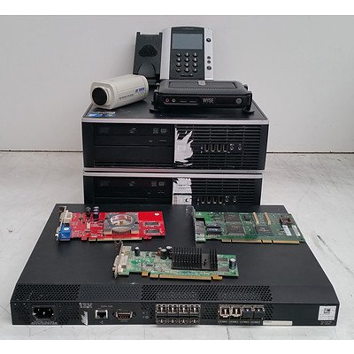 Bulk Lot of Assorted IT & Office Equipment - Paper Shredder, Desktop Computers & Components