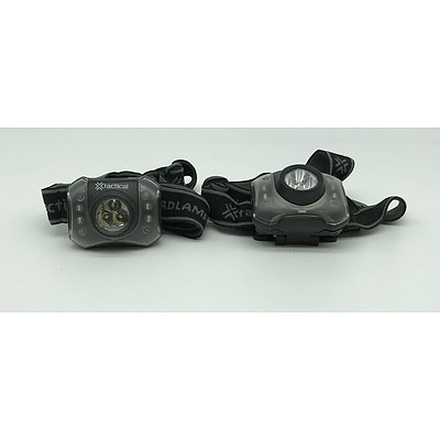 X Tactical 3 LED Headlamp with Red Safety Lights x2