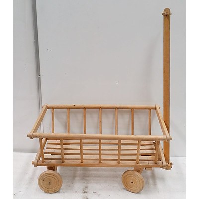 Wooden Pull Along Cart