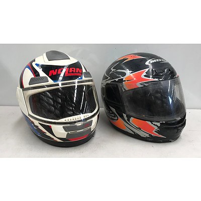 Lot of Motorcycle Helmets x2