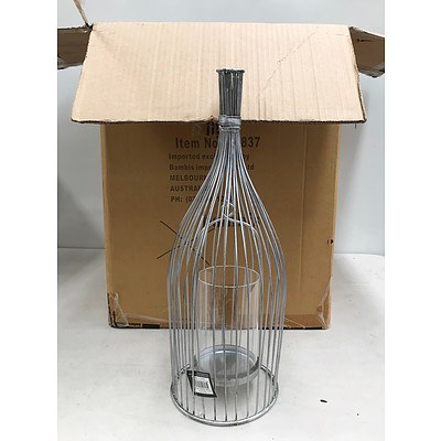 Lot of S&P Amalfi Hanging Cage Tealight Lanterns x9