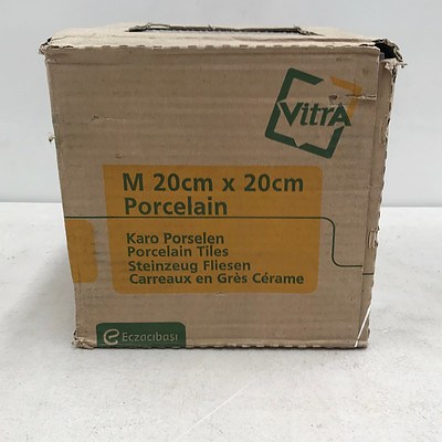 Brand New VitrA 20cm x 20cm Black Porcelain Tiles