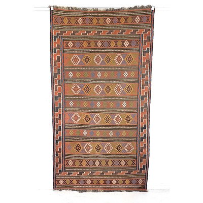 Tribal Soumak Flat Weave Rug