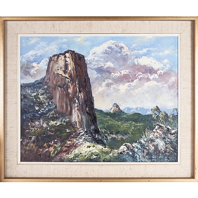 G.D. Davis (Working c.1966) Crater Bluff 1965, Oil on Board